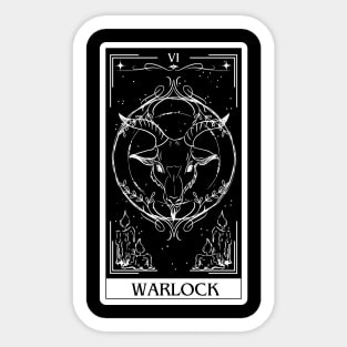 Warlock Tarot Card D&D Nat 20 Dungeons & Dragons Sticker